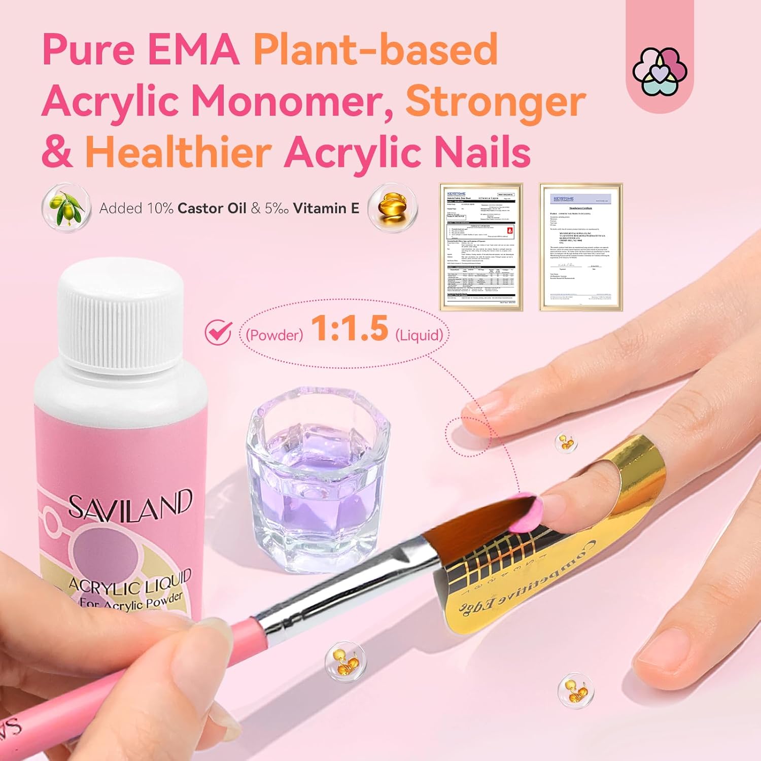 SAVILAND Acrylic Nail Kit with Drill for Beginners O63573