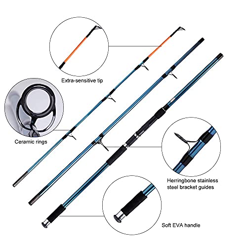 Dr.Fish Surf Fishing Rod and Reel Combo, 12ft Saltwater Spinning Reel Set N798