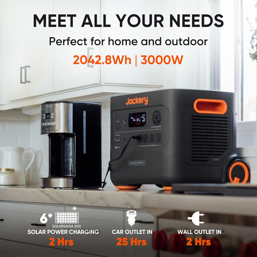 Jackery Explorer 2000 Plus Portable Power Station, 2042Wh Solar Generator, Renewed F293438