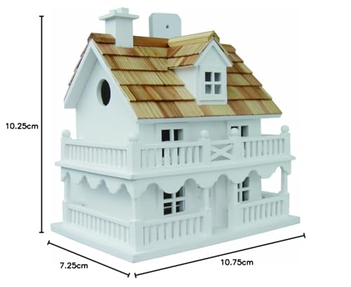 Home Bazaar Hand-made Novelty Cottage Bird House White T663368