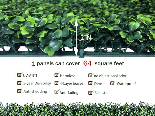 Artificial Ivy Privacy Fence Wall Screen 40x120 in UV-Anti Faux Greenery Backdrop U1001