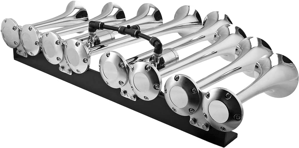 Vixen Horns Octopod Train Horn Kit for Trucks, Cars & Semi - 12V Onboard System Z596925