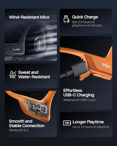 SHOKZ OpenRun Pro 2 Open-Ear Bone Conduction Sport Headphones Q8088