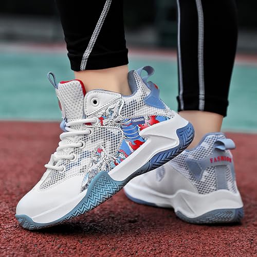 Boys Kids Basketball Sneakers Breathable Tennis Shoes D9892