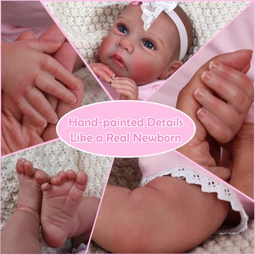 CHAREX 18 Inch Lifelike Reborn Baby Boy Doll with Weighted Soft Body M541