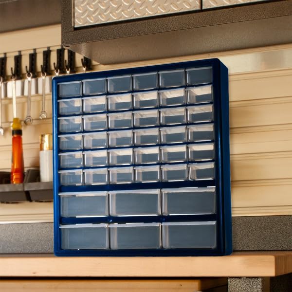 Stalwart Plastic Storage Drawers 42 Compartment Organizer for Hardware, Crafts, Tools S556