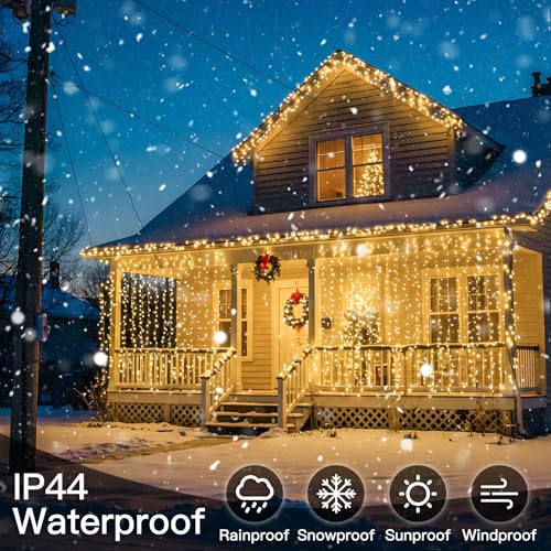 suddus Curtain Lights 300 LED Warm White for Bedroom, Outdoor & Christmas Decor K310