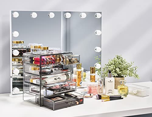 Sorbus Acrylic Makeup Organizer with 3 Large and 4 Small Drawers P627481