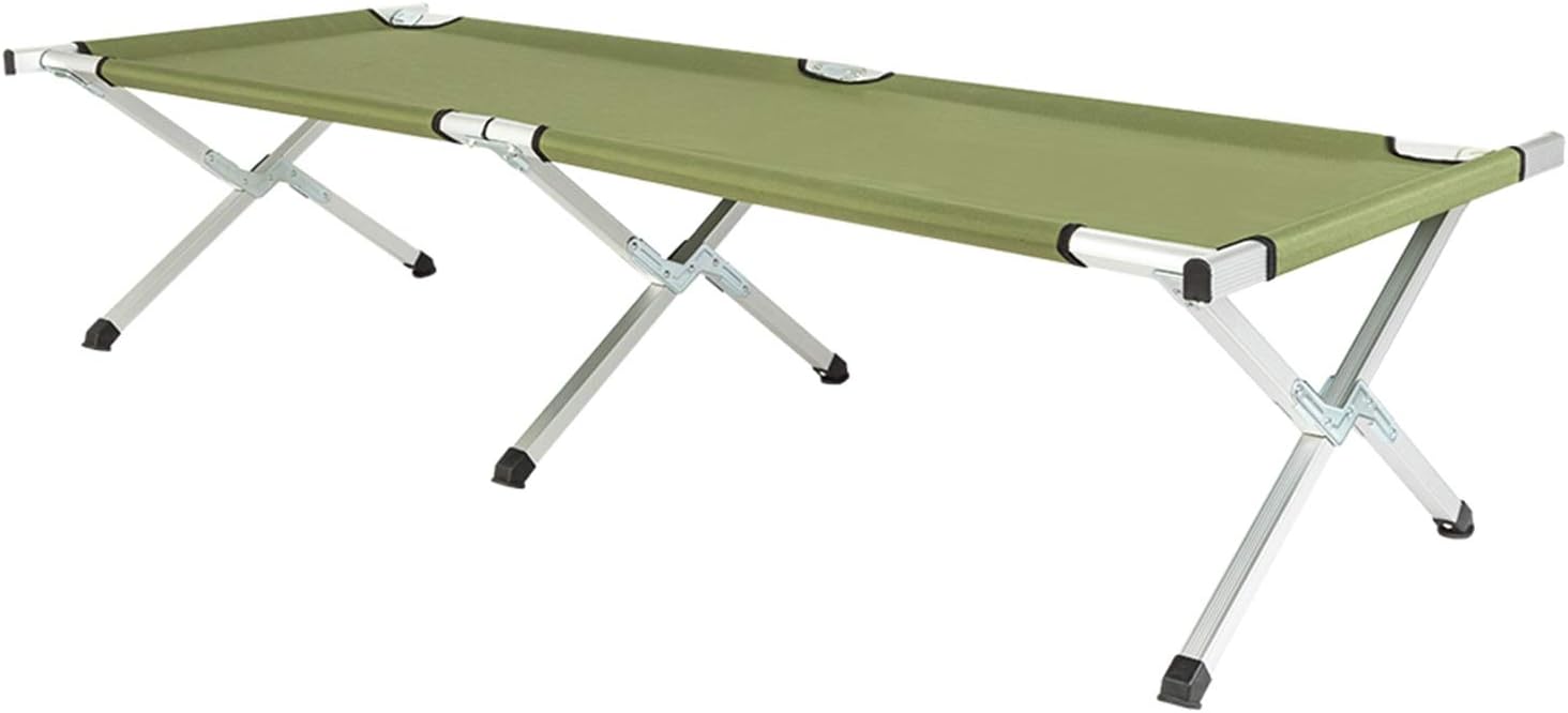 Portable Military Camping Cot with Carrying Bag, Foldable Sleeping Cot for Adults, Army Green E665