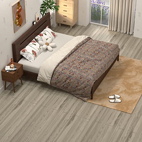 Oxdigi Peel and Stick Vinyl Flooring Roll 23"x393" Waterproof Wood Plank U1250