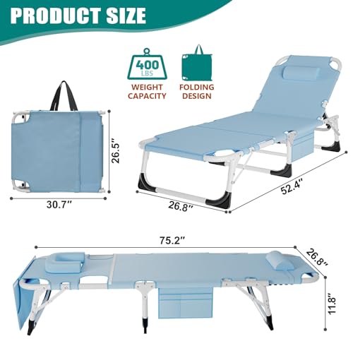 DoCred Folding Camping Cot with Mattress, 2 Pack, Heavy Duty for Adults, Portable with Carry Bag C814529