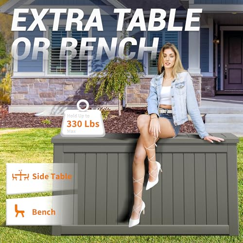 NUNU LAB 31 Gallon Outdoor Storage Box Waterproof Lockable Lid I8083