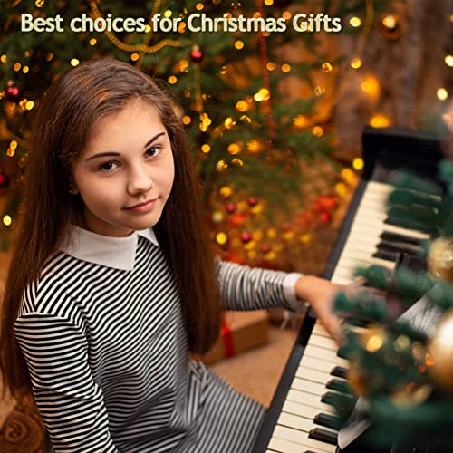 MUSTAR MDP-1200 Digital Piano 88 Key Weighted Hammer Action Keyboard with Stand, Pedal, Case, Black H320