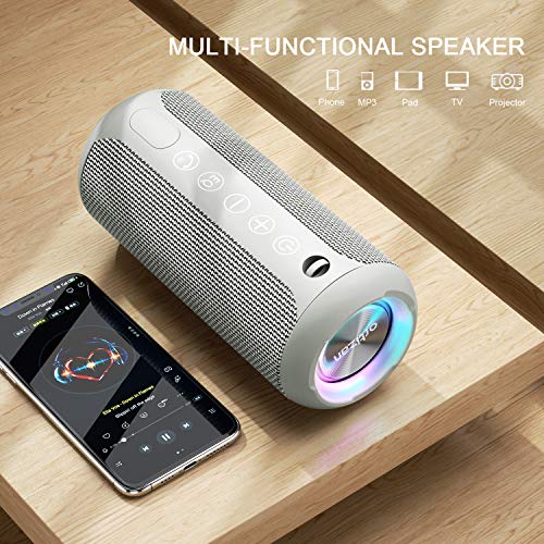 Ortizan Portable Bluetooth Speaker IPX7 Waterproof 24W Loud Sound, Black J77282