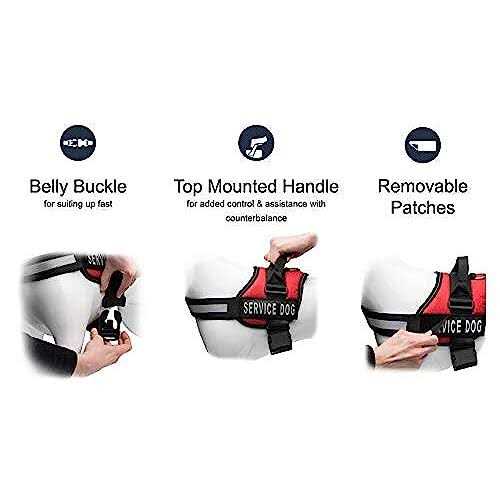 Industrial Puppy Service Dog Vest with Detachable Backpack Harness C156499
