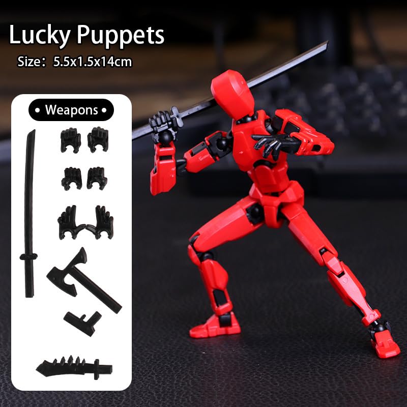 Titan 13 Action Figure Set, 3D Printed Multi-Jointed Dummy Robot (9pcs) Z973804