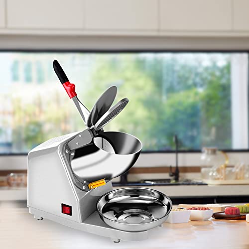 Yahpetes Electric Shaved Ice Machine Dual Blades Ice Crusher Snow Cone Maker Q325472
