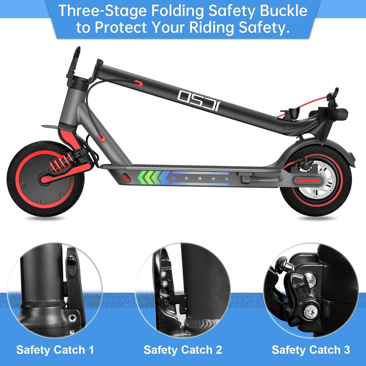 X10 Electric Scooter for Adults, 10" Solid Tire, 500W Motor, Folding Commuting Scooter P79382