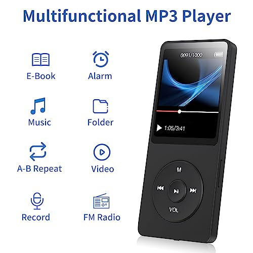 MP3 Player with 32GB Micro SD Card, Speaker, FM Radio, Voice Recorder G1282