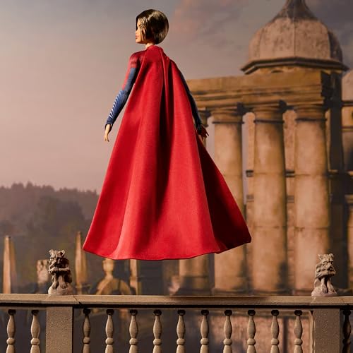 Barbie Supergirl Collectible Fashion Doll with Cape and Display Stand Y593