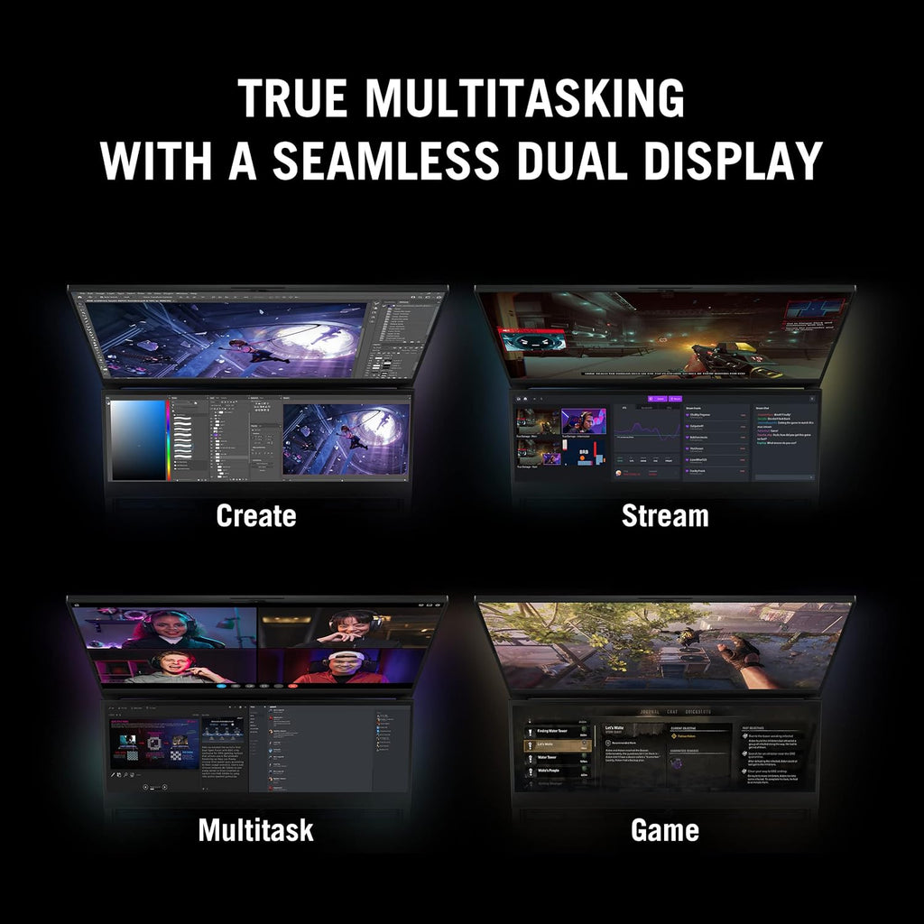 ASUS ROG Zephyrus Duo 16 (2022) Gaming Laptop, 16” 165Hz Display, RTX 3060, Ryzen 7 6800H, 16GB DDR5, 1TB SSD, Windows 11 G79026