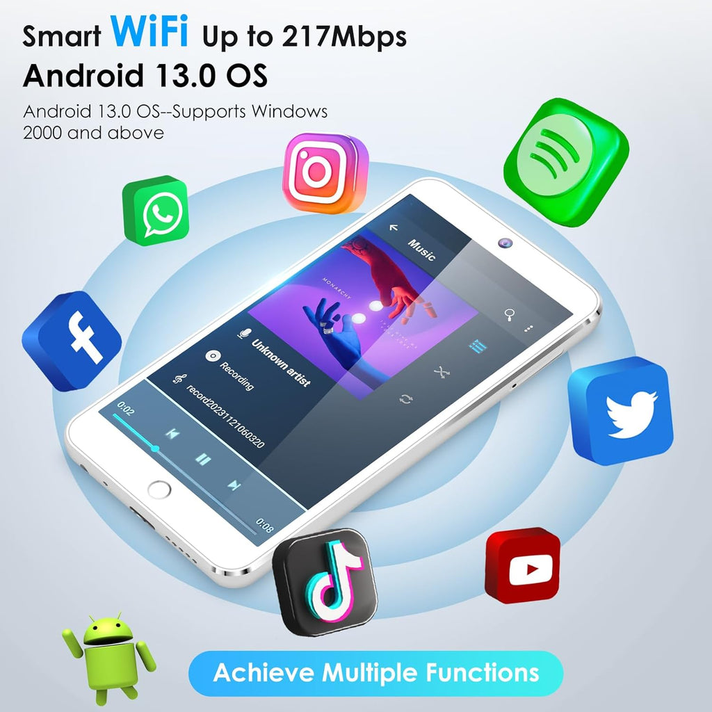 160GB Bluetooth WiFi MP3 Player with 4.3" Touch Screen J424599