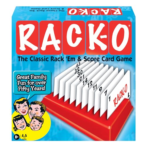 Rack-O Retro Game by Winning Moves Games USA, Classic Tabletop Game for Families, Ages 8+ R697269
