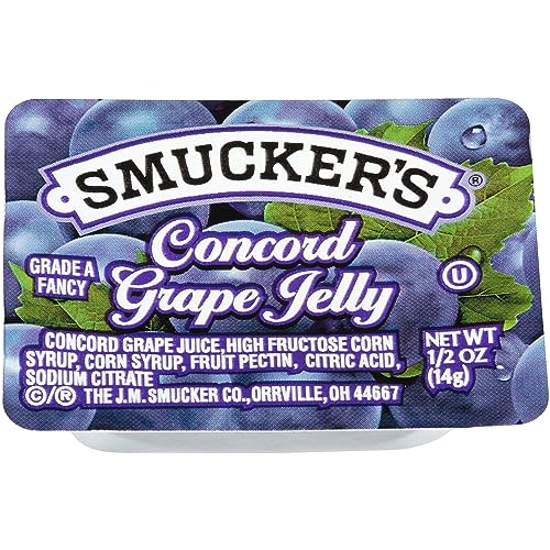 Smucker's Strawberry Jam, Mixed Fruit & Concord Grape Jelly Assortment, 0.5 oz, 200 Count M135081