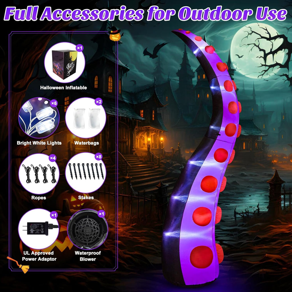 Danxilu 14 FT Halloween Inflatable Octopus with LED Lights Yard Decoration B900856