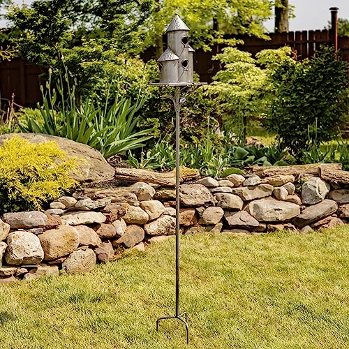 Large Copper Multi-Birdhouse Stakes for 4 Bird Families A740