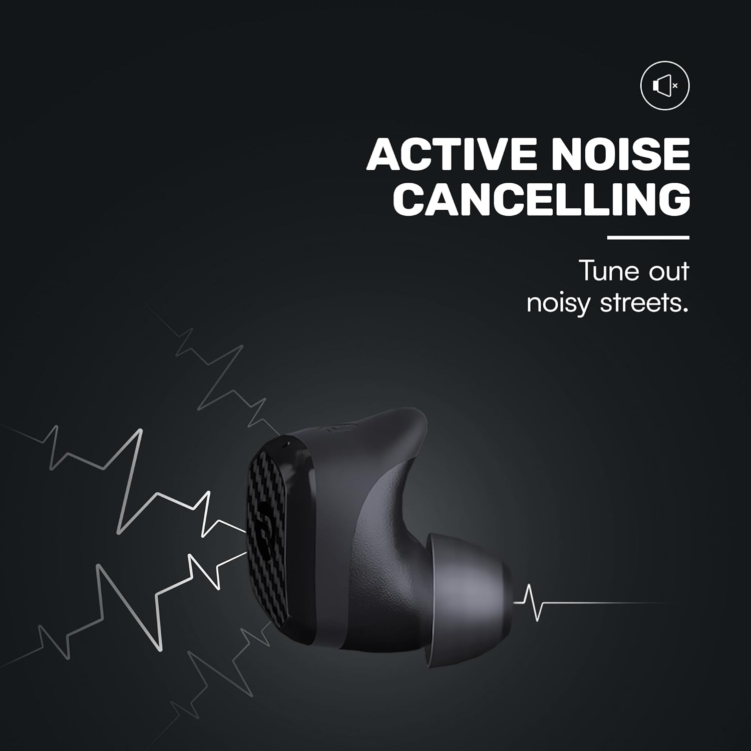 Raycon Impact Earbuds IP67 Bluetooth, Active Noise Cancellation, Black R305418