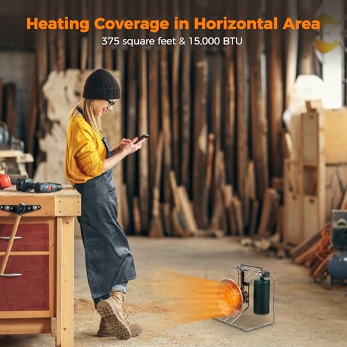 CAMPLUX Portable Propane Heater, 15,000 BTU Outdoor Gas Heater E9748