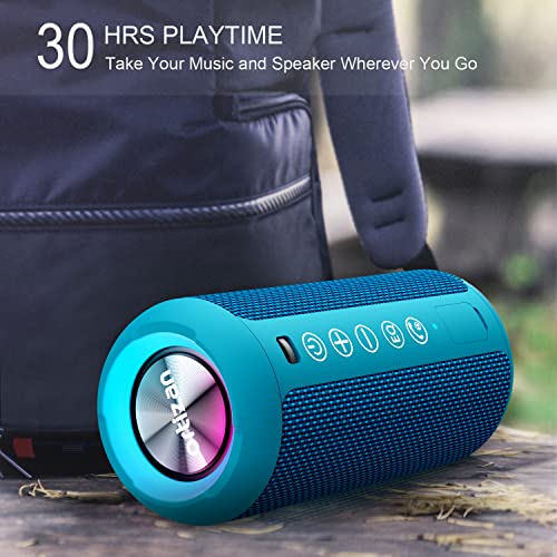 Ortizan Portable Bluetooth Speaker IPX7 Waterproof 24W Loud Sound, Black J77282