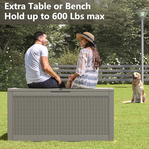 NUNU LAB 31 Gallon Outdoor Storage Box Waterproof Lockable Lid I8083