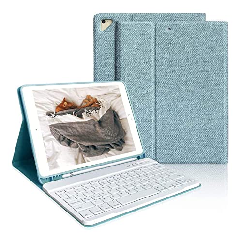 HOTLIFE Keyboard Case 9.7 for iPad 2018 6th Gen iPad Pro 9.7" 2017 5th Gen, iPad Air 2/Air, Wireless Detachable Keyboard, Multiple Angle Stand Honeycomb Cover with Pencil Holder