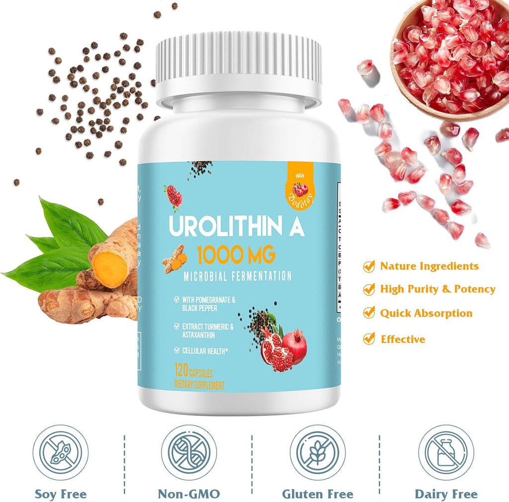 Urolithin A Supplement 1000mg, 120 Capsules R437