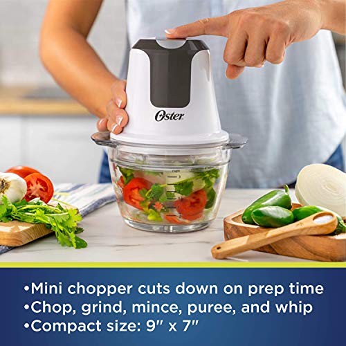 Oster 3 Cup Mini Food Chopper, White I355