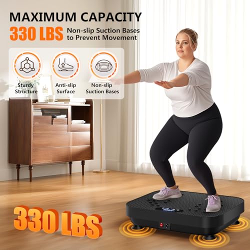 Vibration Plate Exercise Machine, 330 Lbs Capacity, 8 Modes K4598