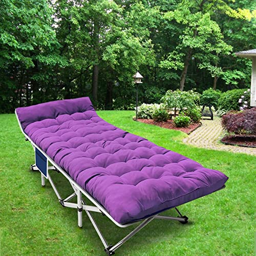 XXL Camping Cot for Adults with Mattress Heavy Duty Folding Bed with Carry Bag H5280