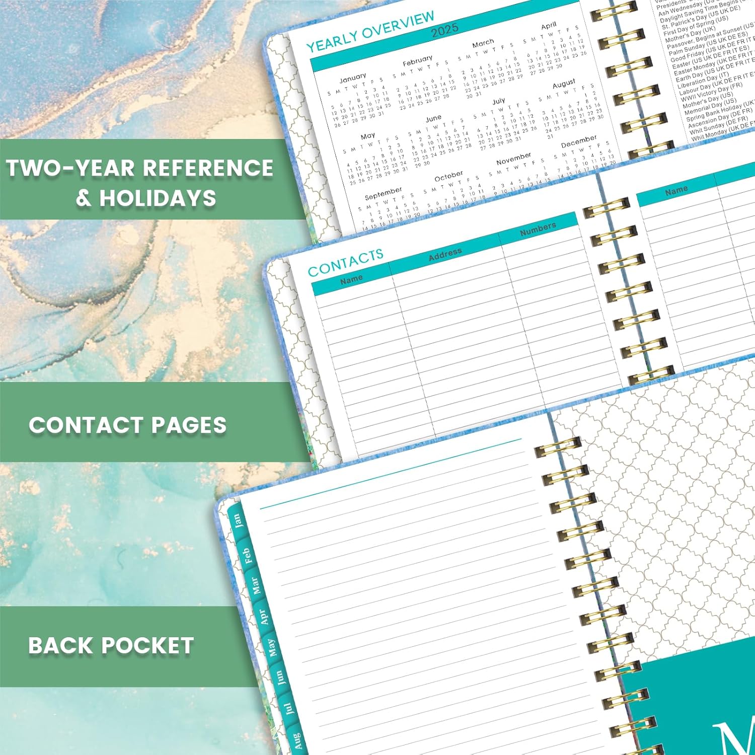 2025 Weekly & Monthly Planner, Hardcover, 6.4" x 8.5" B5937
