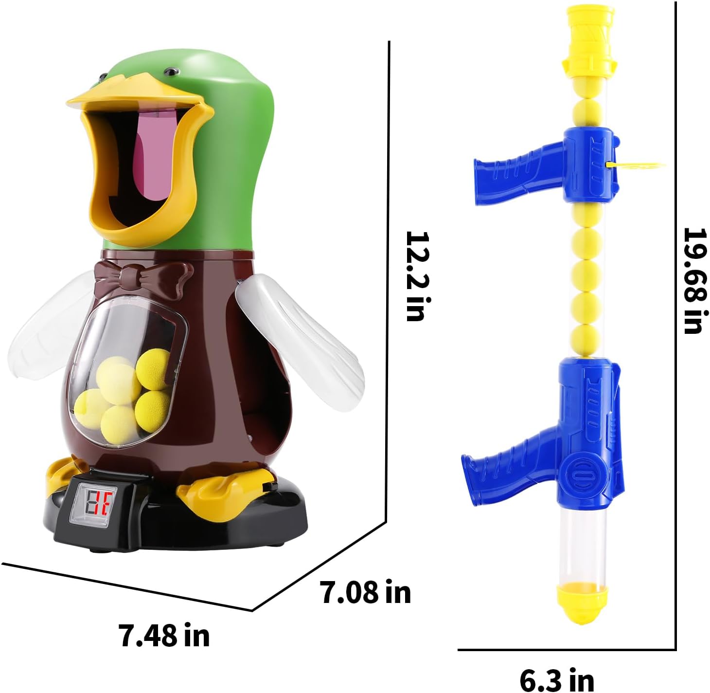 Babyhome Duck Shooting Toys for Kids with Foam Blasters and Movable Target N5115