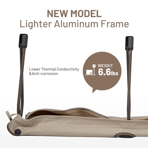TIMBER RIDGE Lightweight Aluminum Camping Cot with Carry Bag, Blue Z494