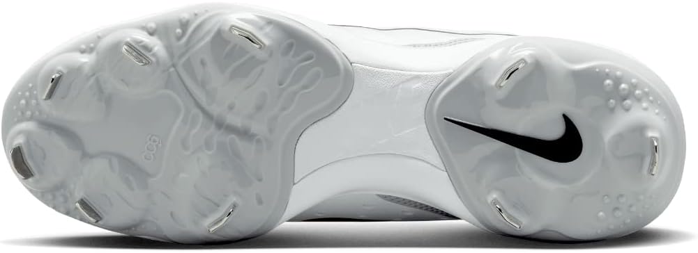 Nike Alpha Huarache Varsity 4 Low Metal Baseball Cleats White Gray Size 8 E56172
