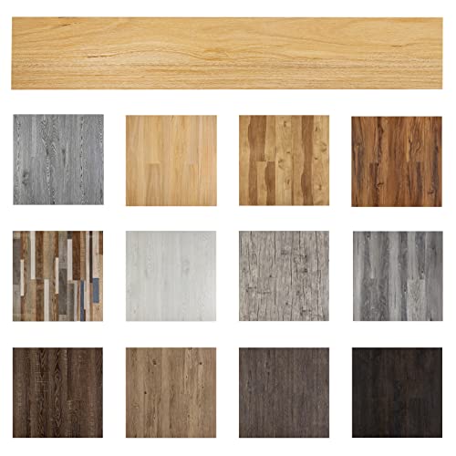 Self Adhesive Vinyl Flooring Planks Wood Effect Waterproof Grey 36pcs U963416