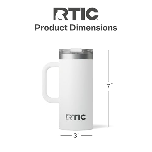 RTIC 20oz Road Trip Travel Mug with Lid and Handle, Insulated Stainless Steel P393441