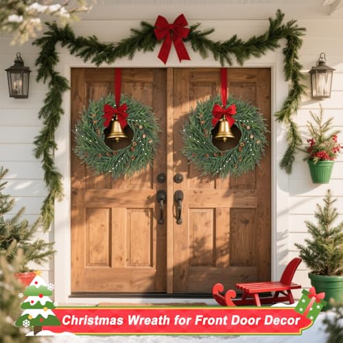 Artgar 26 Inch Pine Wreath for Front Door Christmas Decor T2410