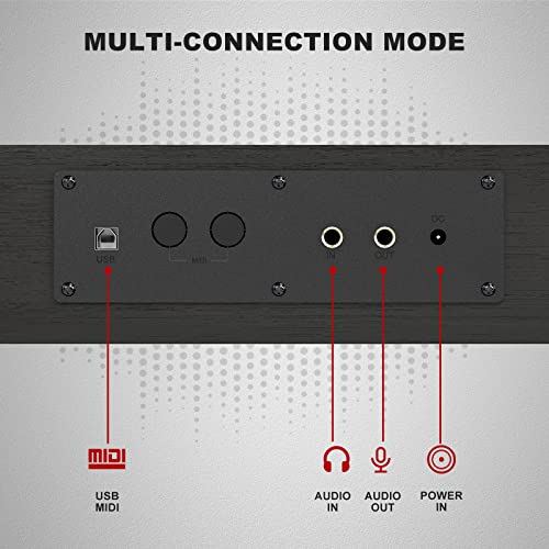 UMOMO 88 Weighted Key Digital Piano with Bench, Hammer Action, Black W36770