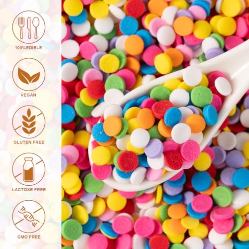 Christmas Sprinkles Bulk 1 lb - Red White Green Round Baking Toppings O347849