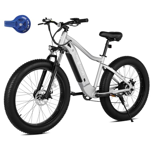 PEXMOR Electric Bike for Adults, 750W 32MPH Ebike w/48V 14AH Removable Battery Electric Bicycle,26" Fat Tire Electric Mountain Bike Snow Beach Commuter E-Bike,7 Speed, UL Certified