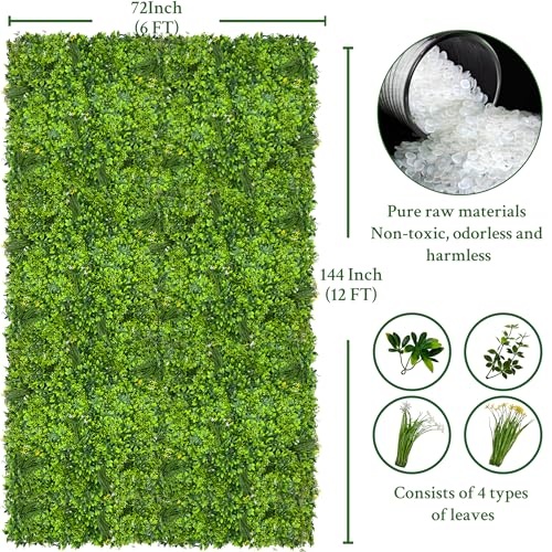 Artificial Ivy Privacy Fence Wall Screen 40x120 in UV-Anti Faux Greenery Backdrop U1001